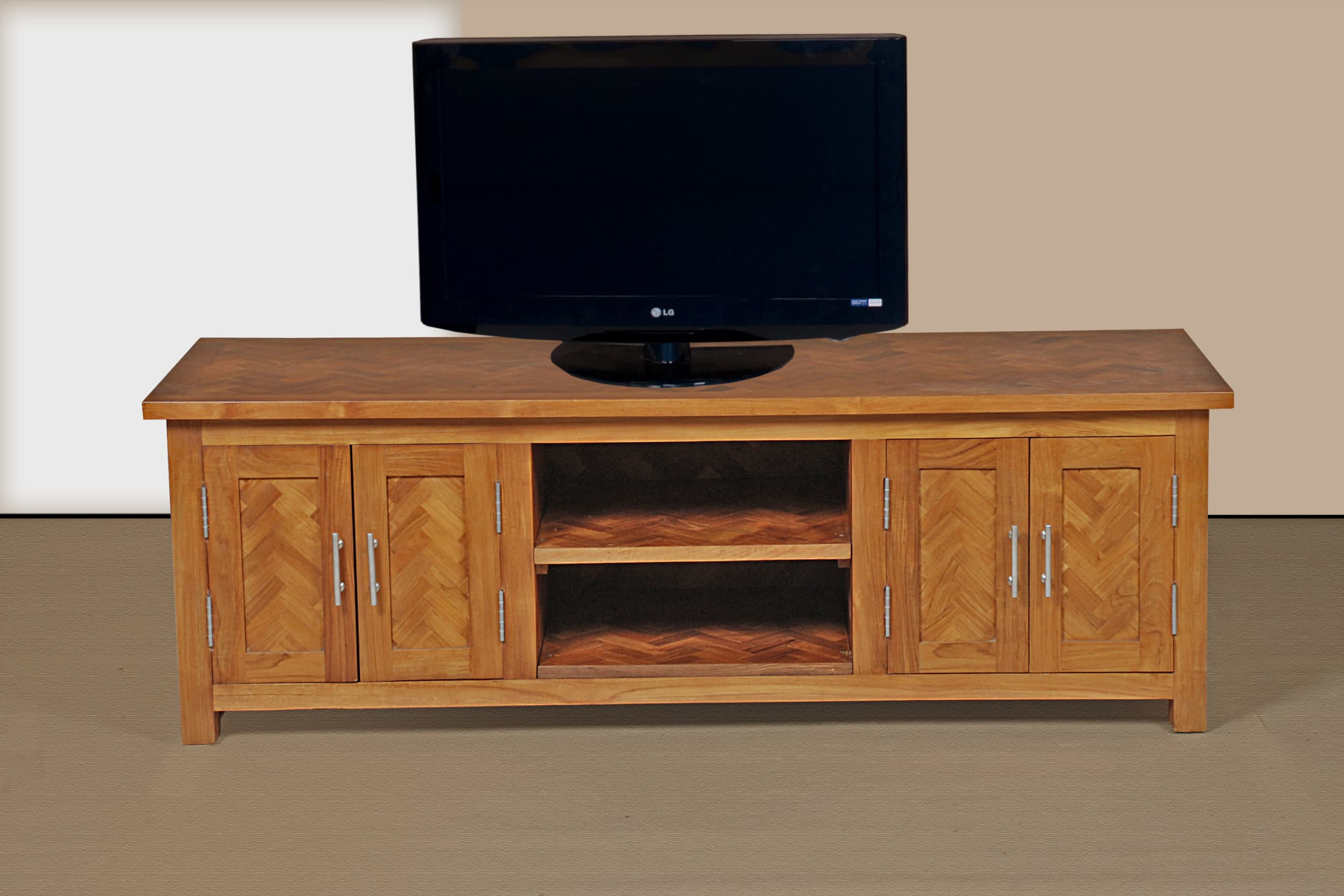 Classic Teak TV Console - Bali Media by Starwood Furniture - Image 1