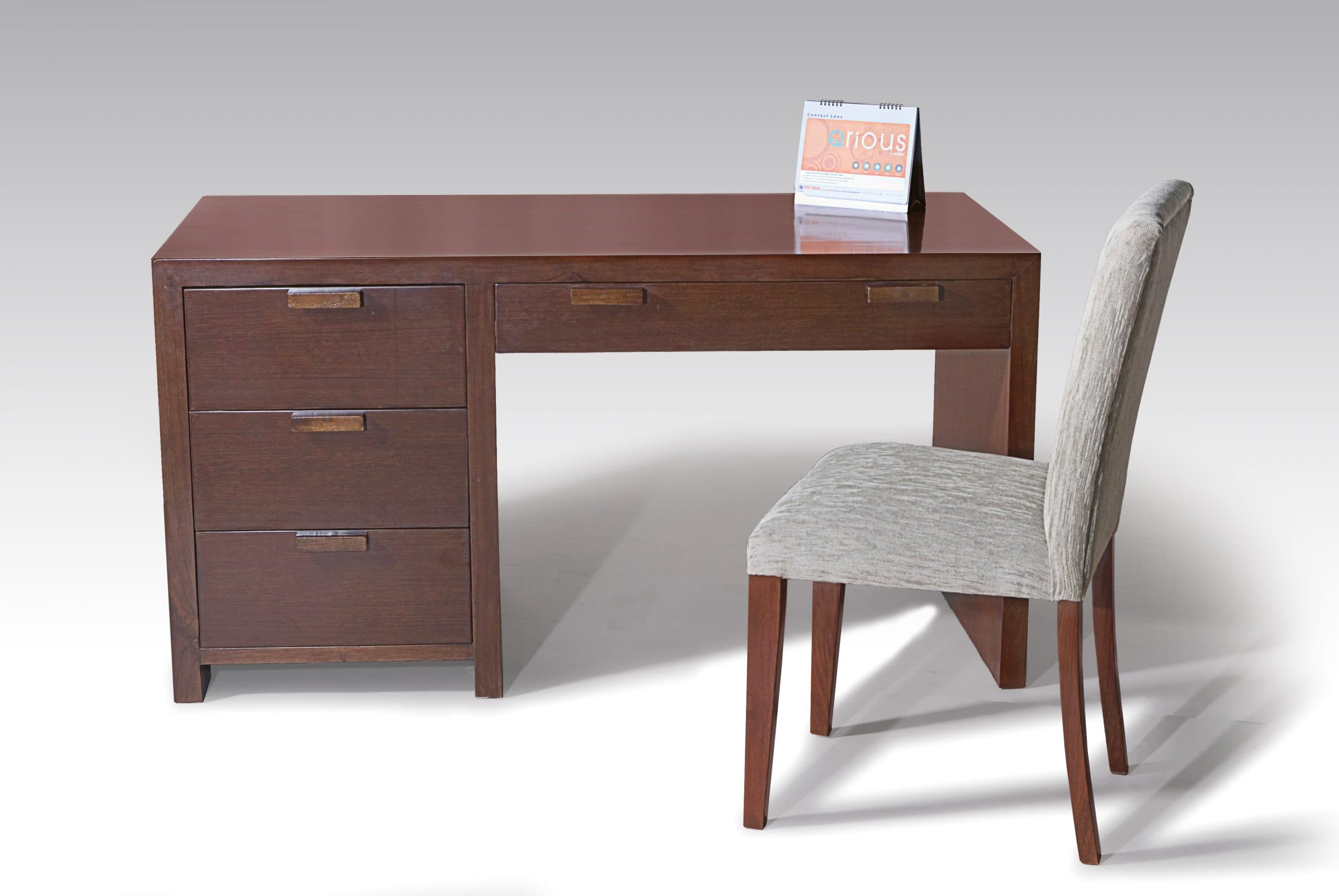 Modern Teak Writing Table - Java Compact by Starwood Furniture - Image 1