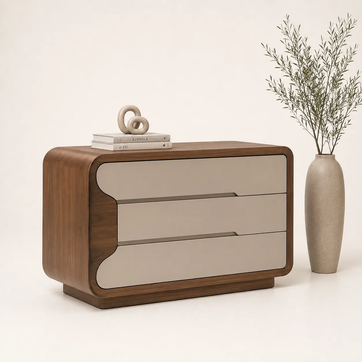 Slatted Front Teak Tallboy Chest by Starwood Furniture