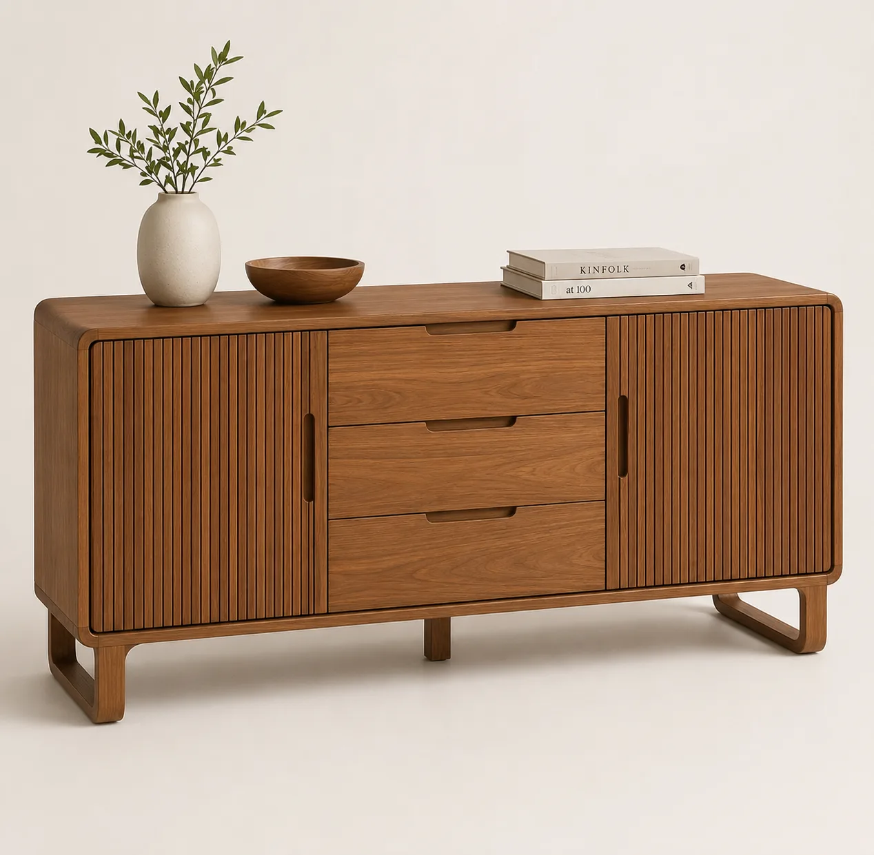 Weathered-Finish Teak Cabinet Sideboard, custom furniture manufactured in Jepara, Indonesia - Image 1
