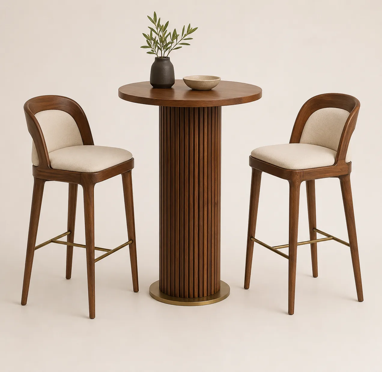 Woven Outdoor Bar Table and Stool Set, custom furniture manufactured in Jepara, Indonesia - Image 1