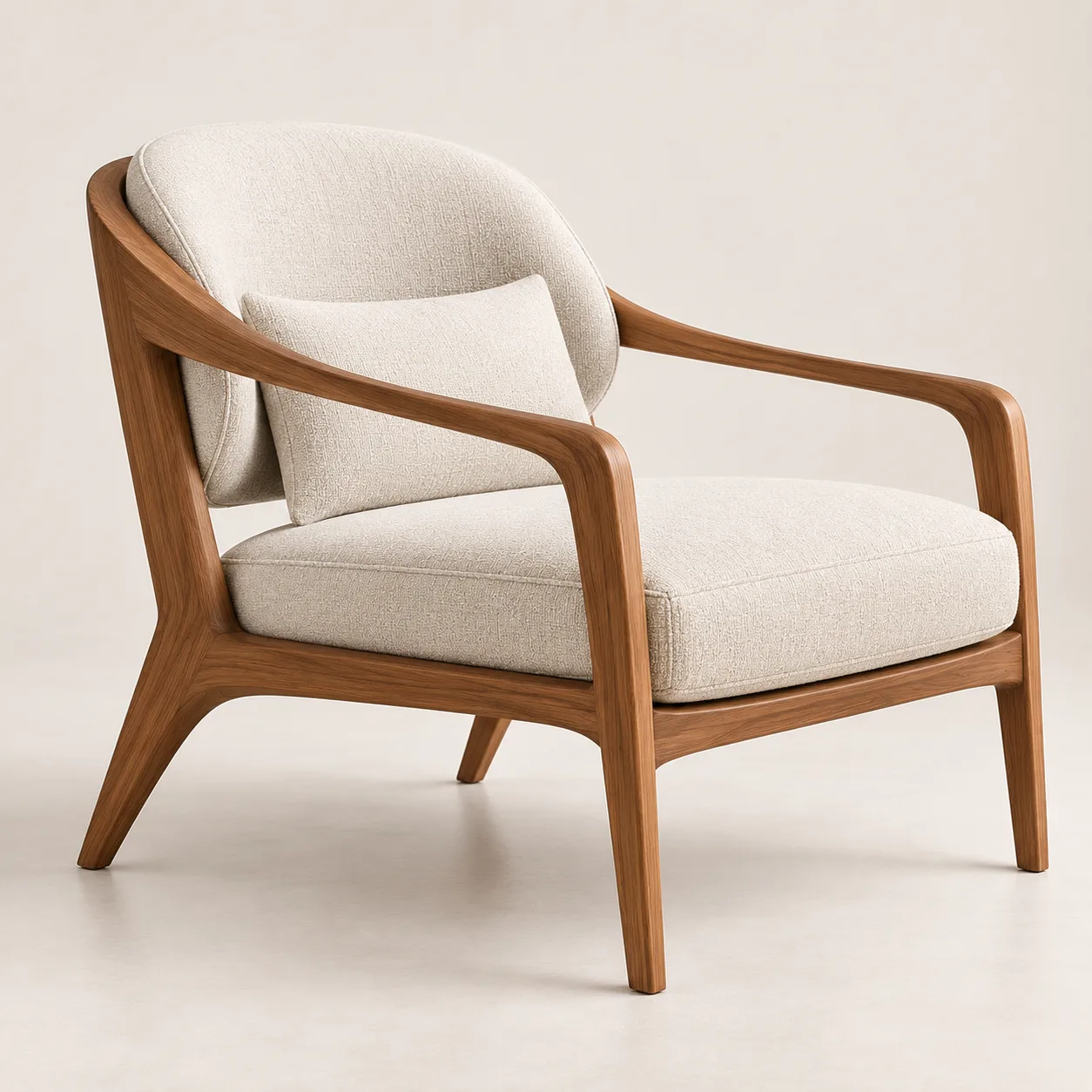 Sculpted Bow Back Teak Dining Armchair by Starwood Furniture