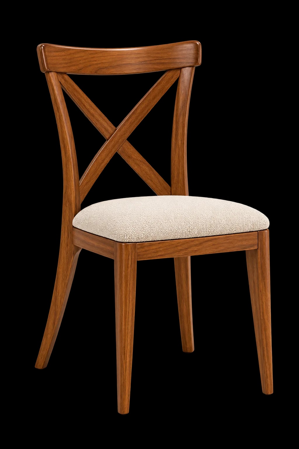 Modern Teak Dining Chair - Java Cross-Back by Starwood Furniture - Image 1