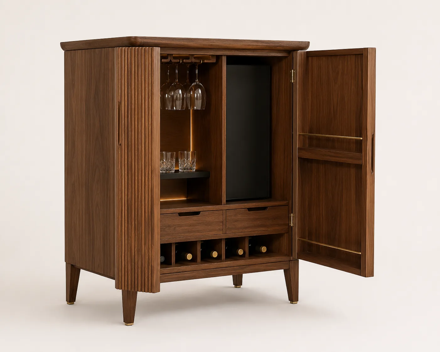 Modern Teak Minibar Cabinet - Java Hotel Suite by Starwood Furniture - Image 1