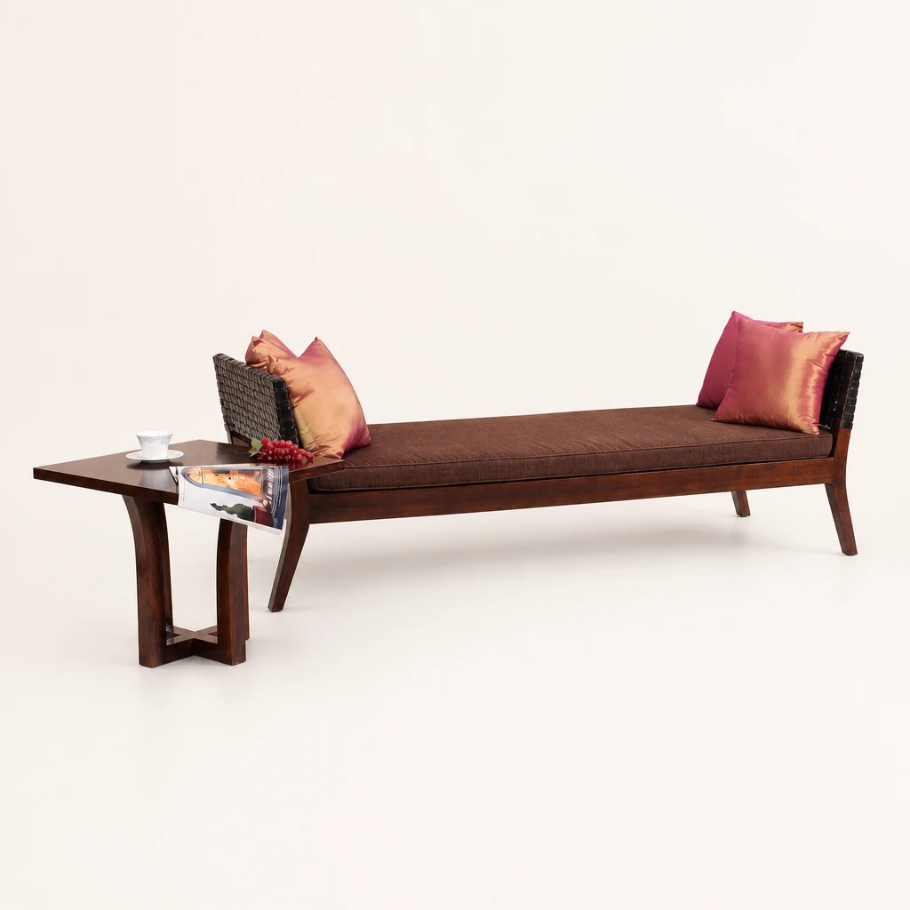 Minimal Teak Chaise Daybed