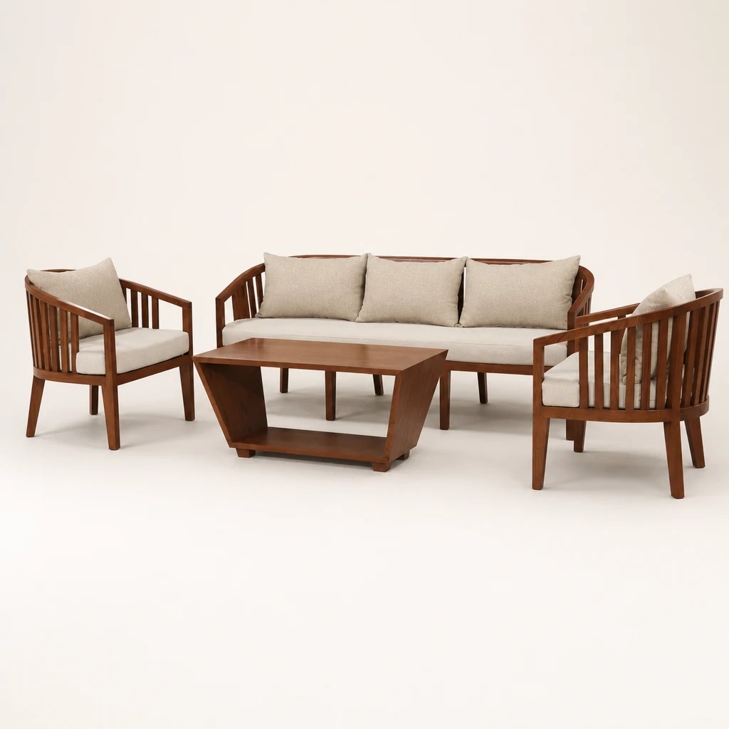 Teak Living Room Sofa Set