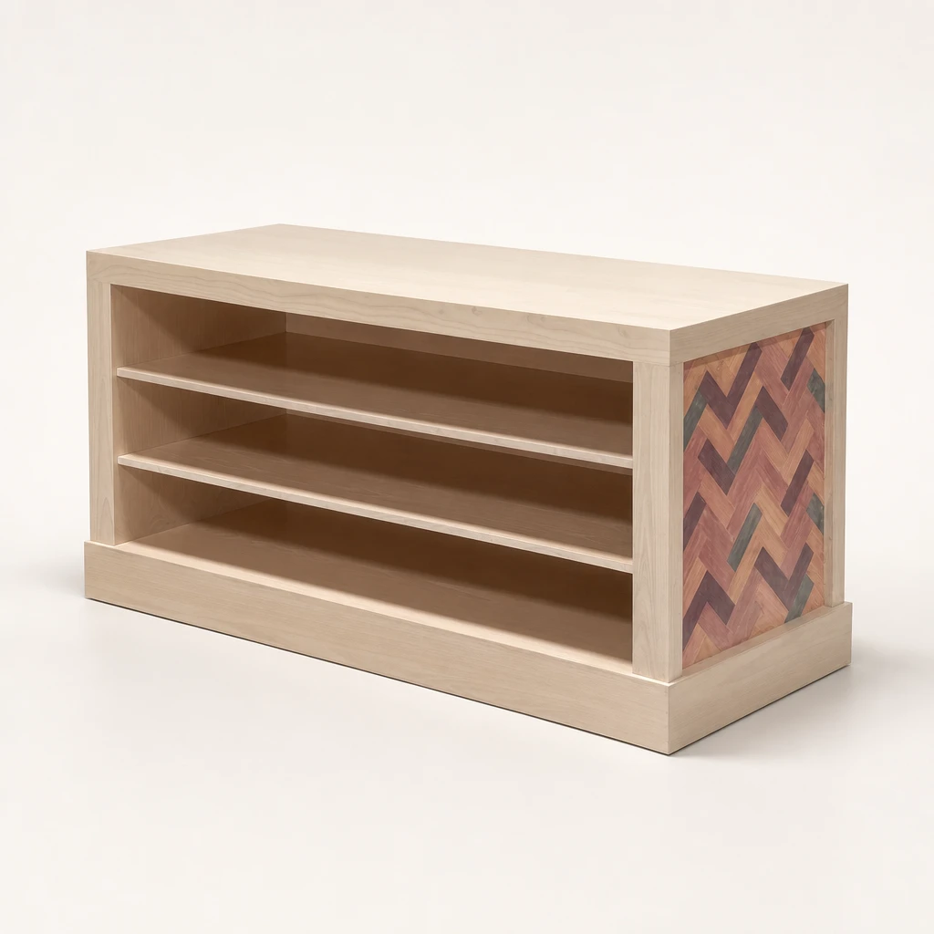 Three-Tier Teak Shoe Storage Bench