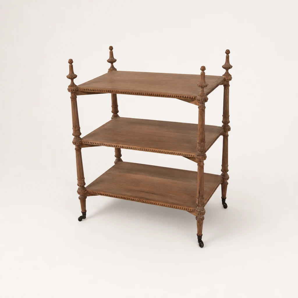 Turned-Leg Three-Tier Display Stand