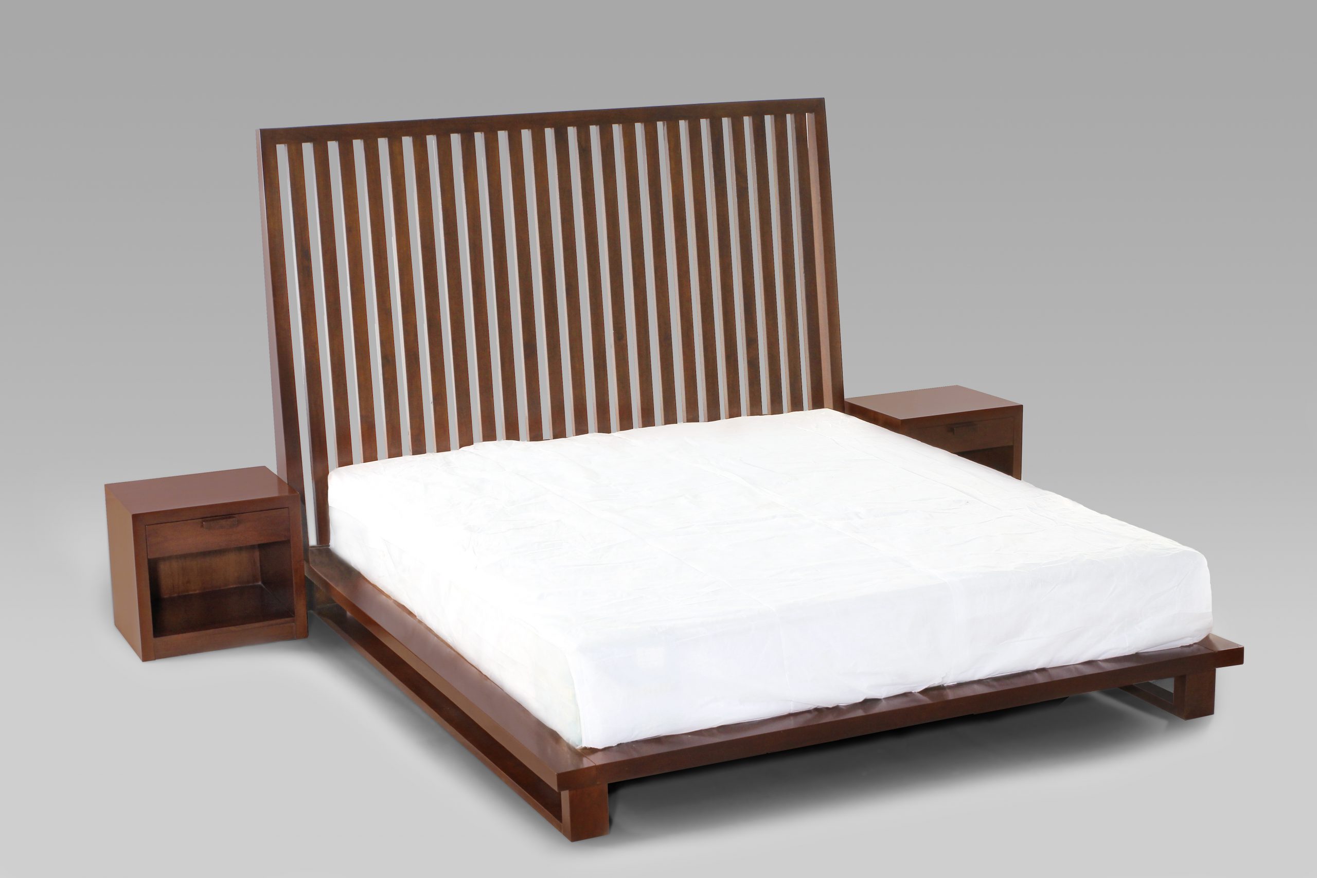 Rustic Teak Bed Frame - Lombok Sleigh by Starwood Furniture