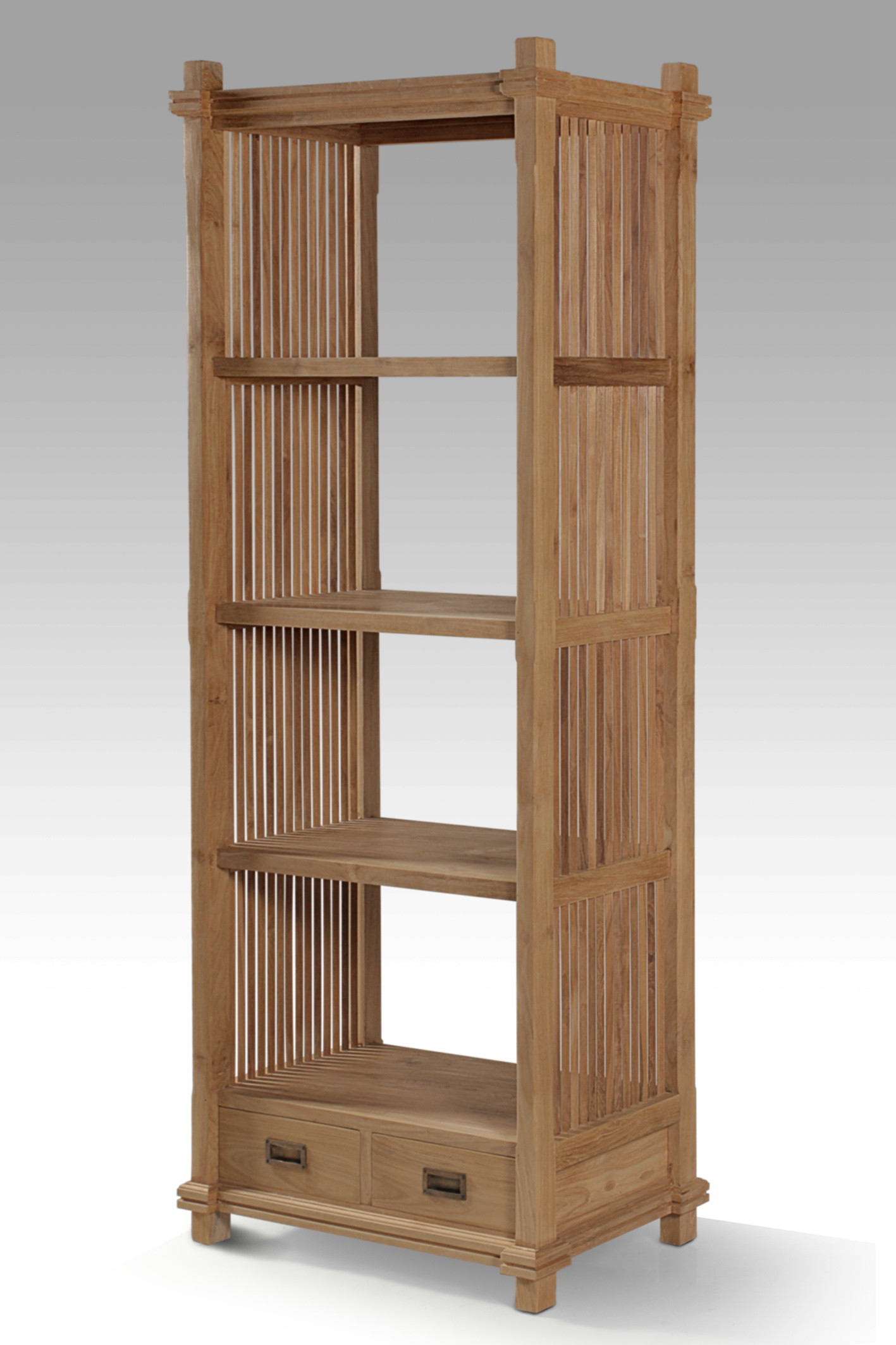 Modern Teak Book Rack - Java Tower by Starwood Furniture