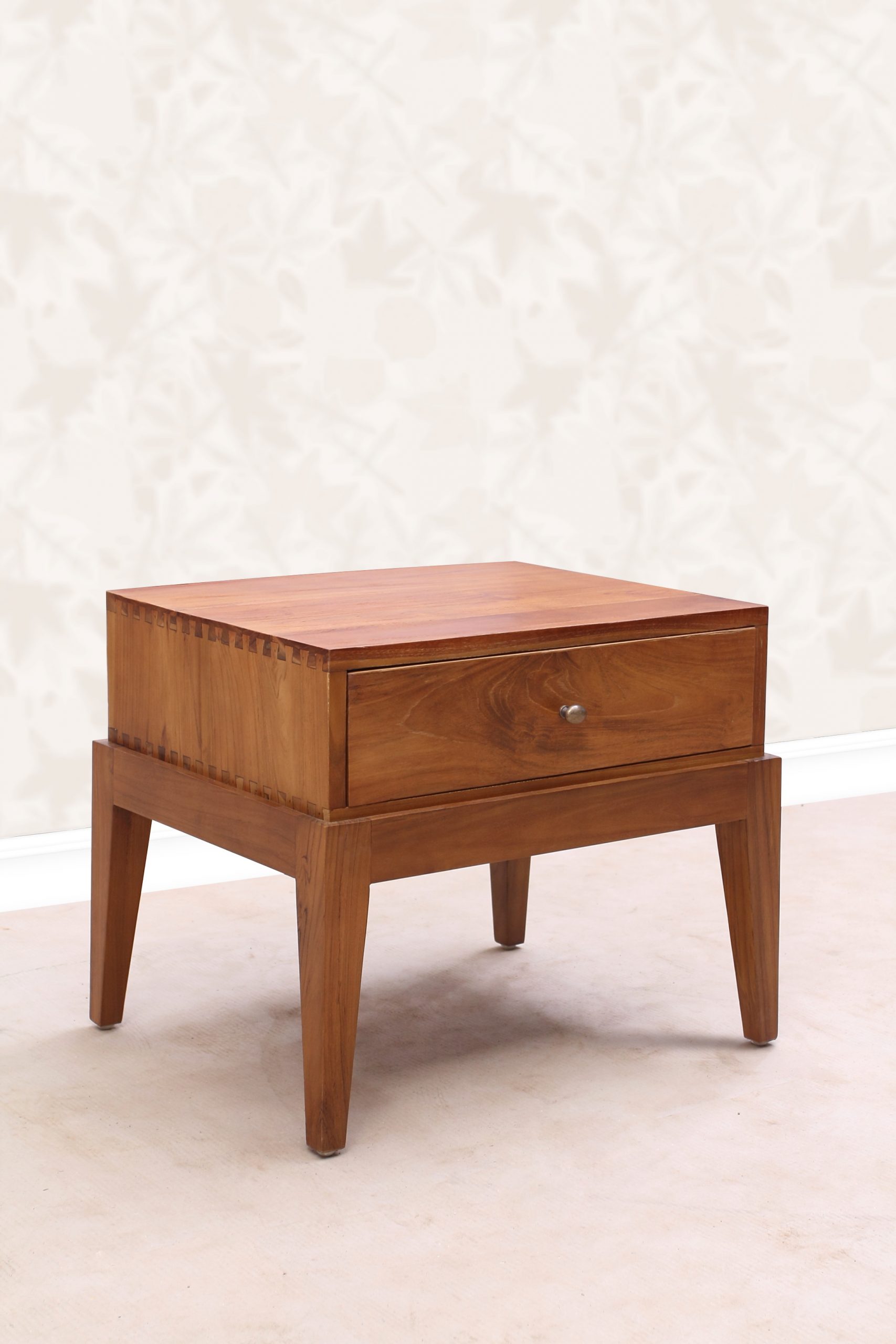 Modern Teak Bedside Table - Java Compact by Starwood Furniture
