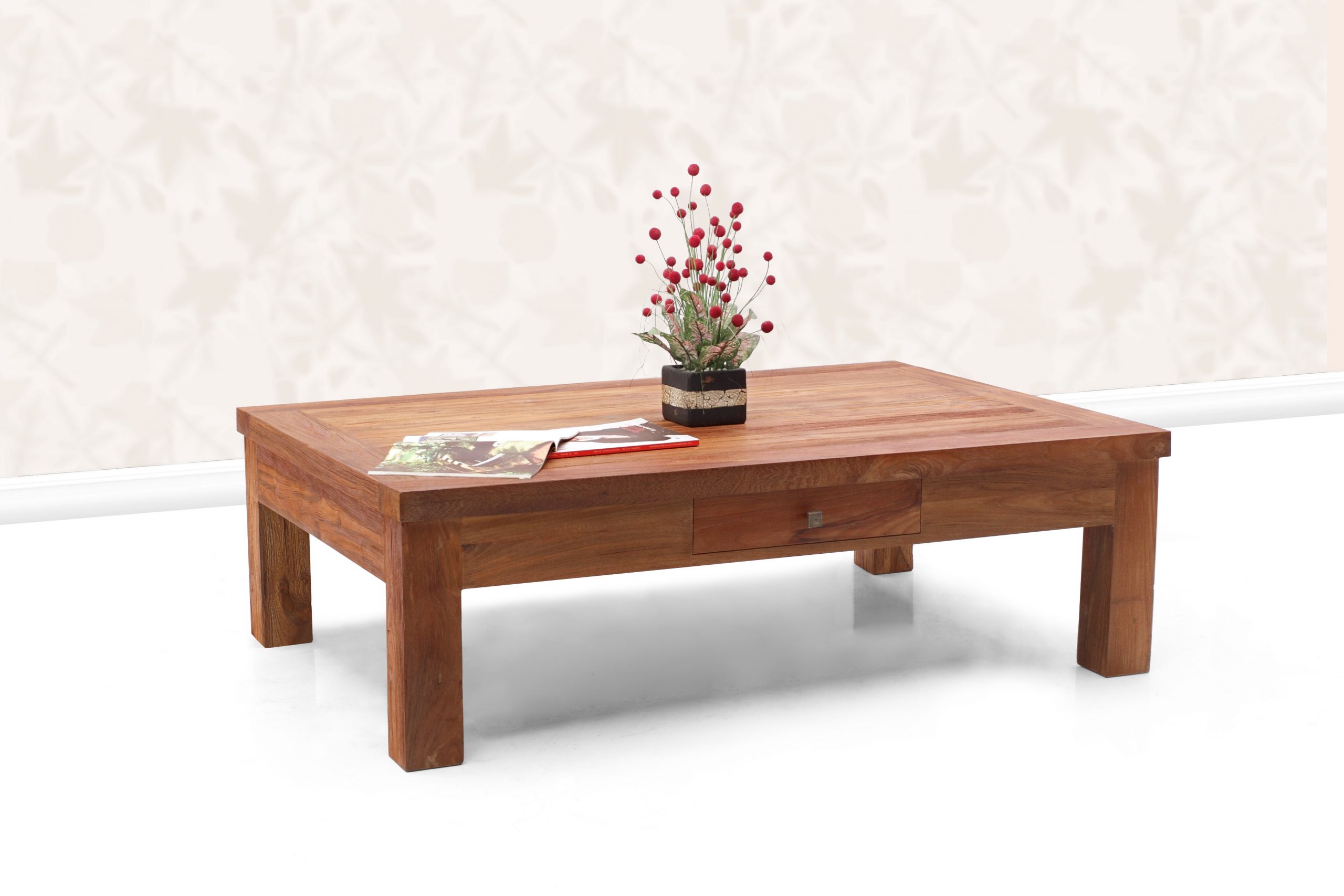 Contemporary Teak Coffee Table - Borneo Rustic by Starwood Furniture
