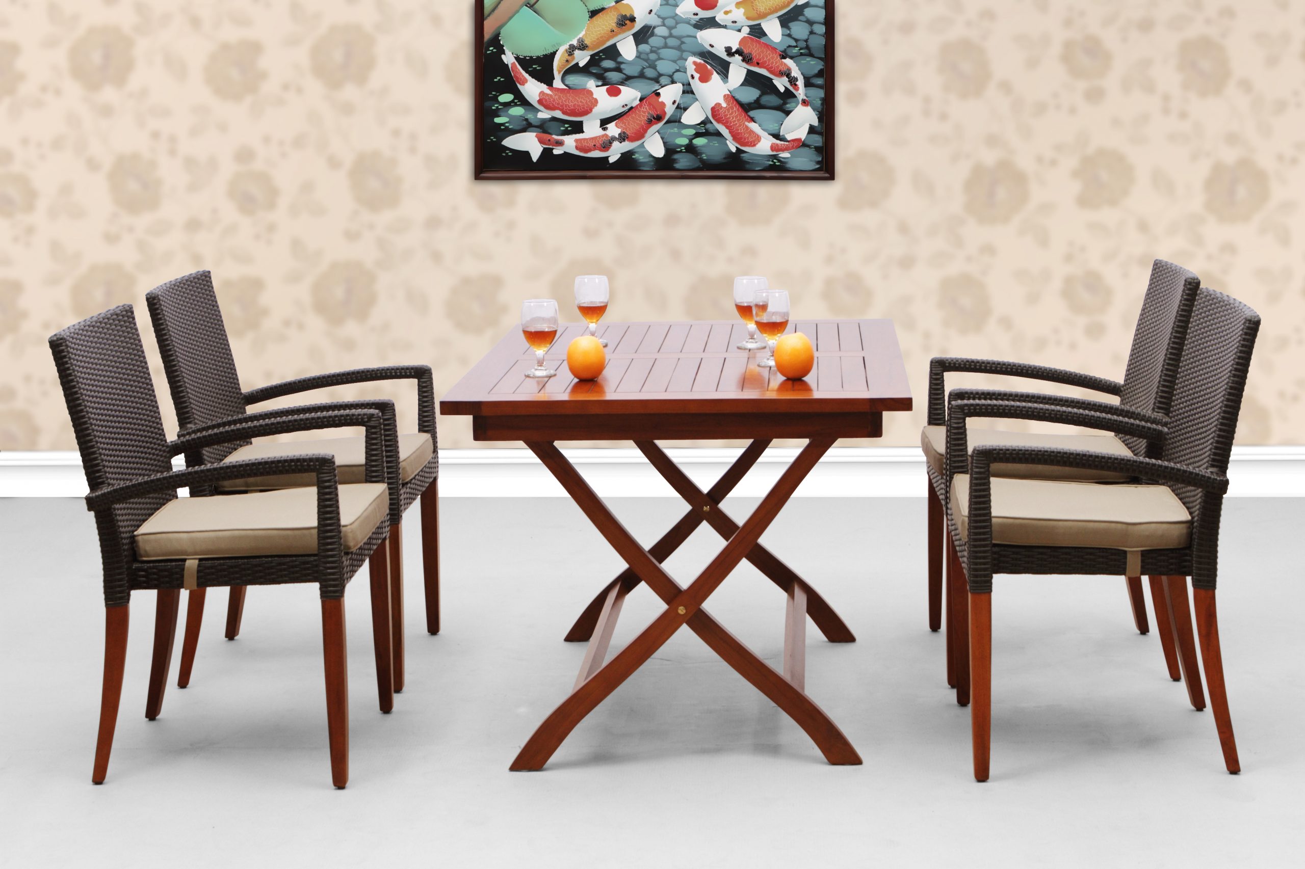Coastal Teak Dining Table - Flores Round – Premium Teak Furniture by Starwood
