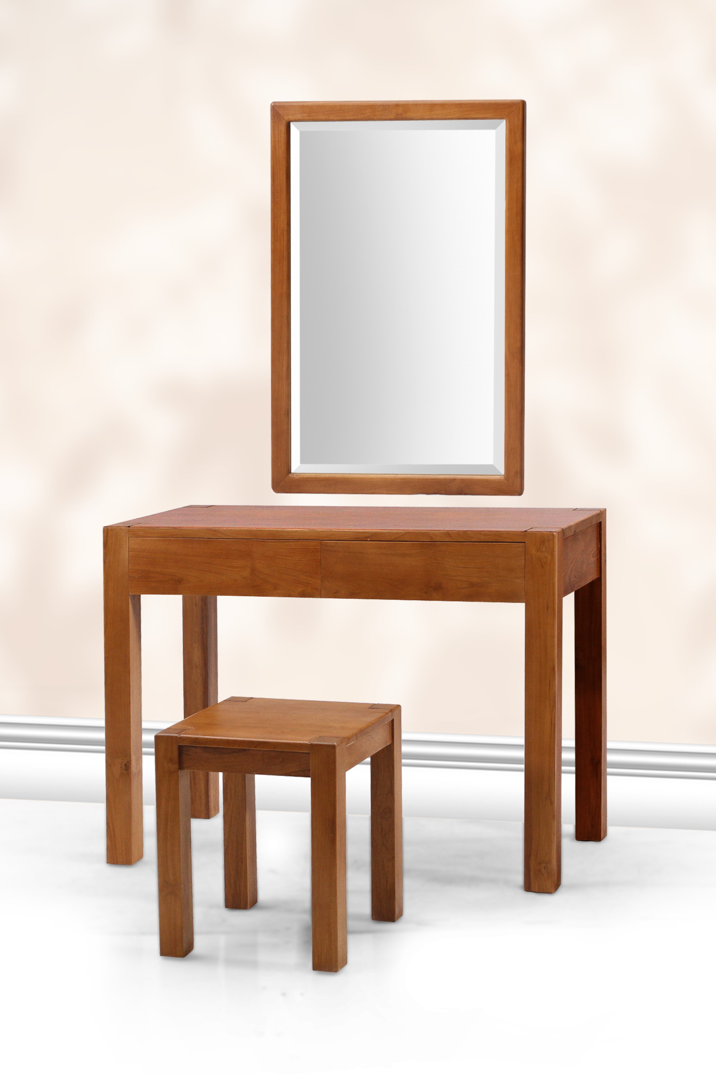 Elegant Teak Mirror & Dressing Table - Flores Oval – Premium Teak Furniture by Starwood