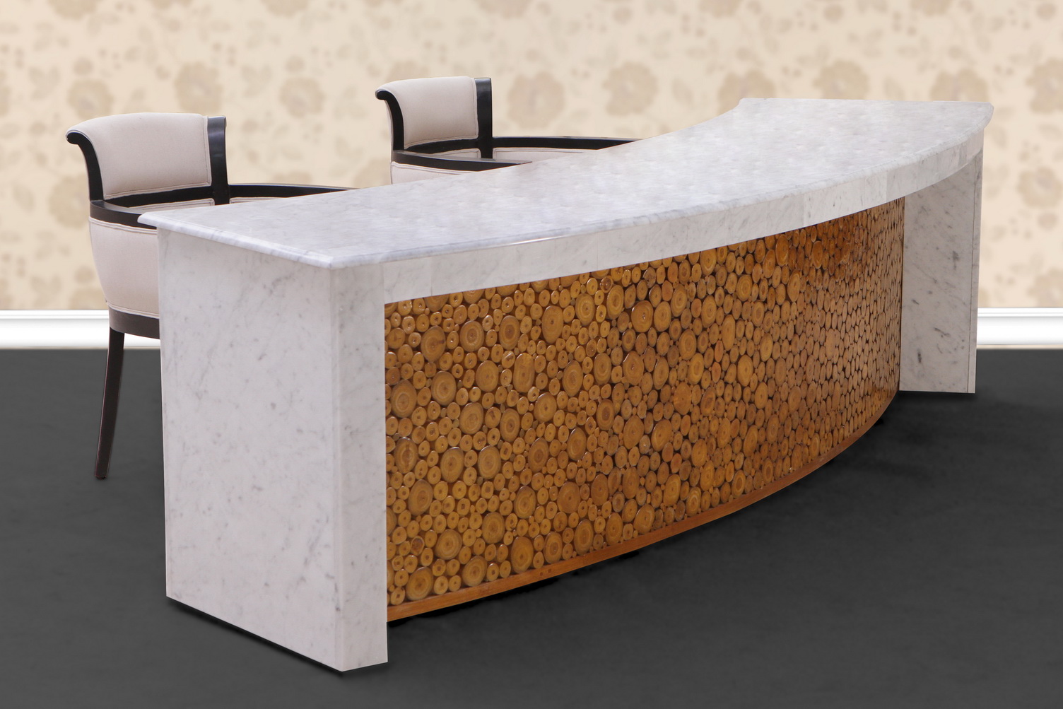 Modern Teak Reception Desk - Java Corporate – Premium Teak Furniture by Starwood