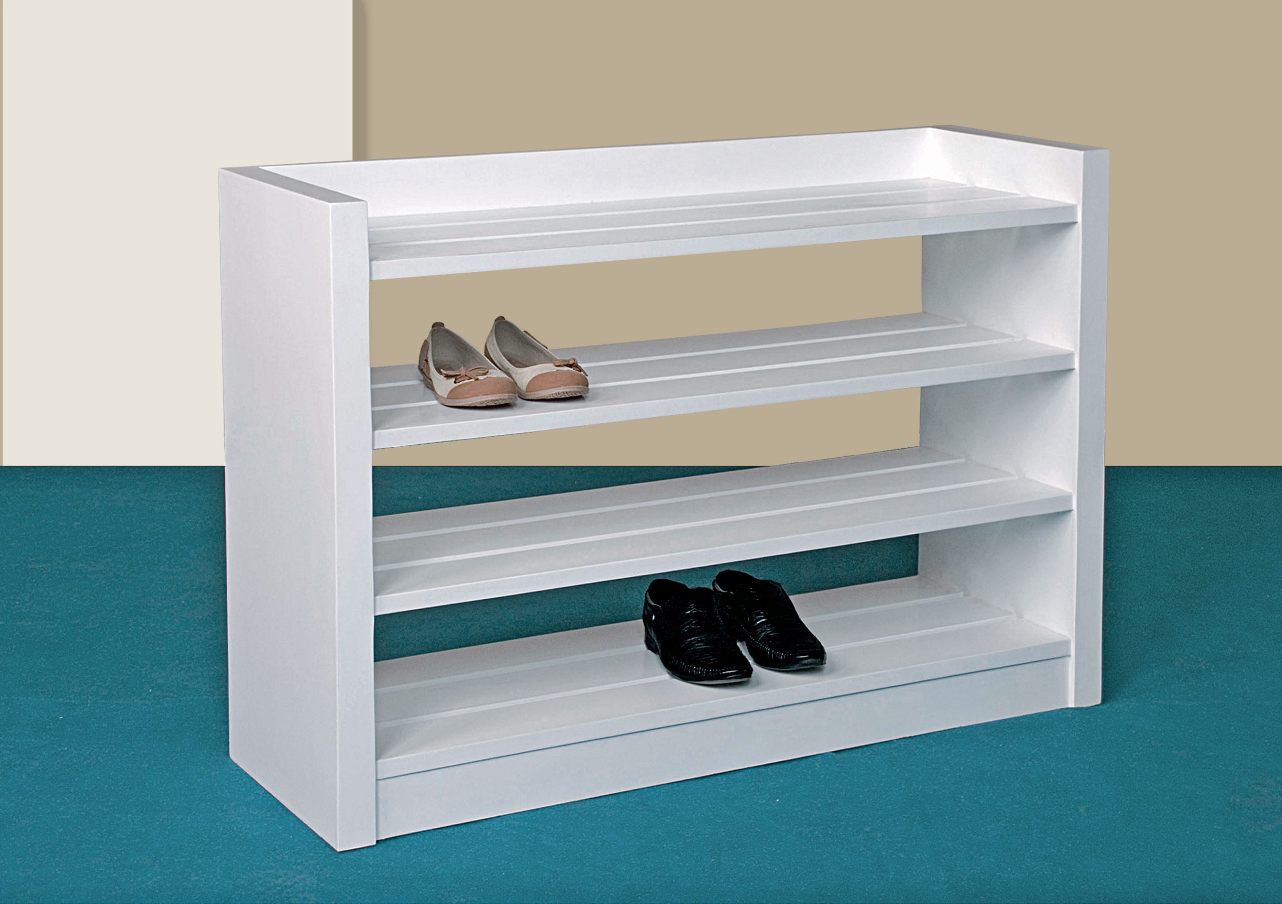 Modern Teak Shoe Rack - Java Tall by Starwood Furniture