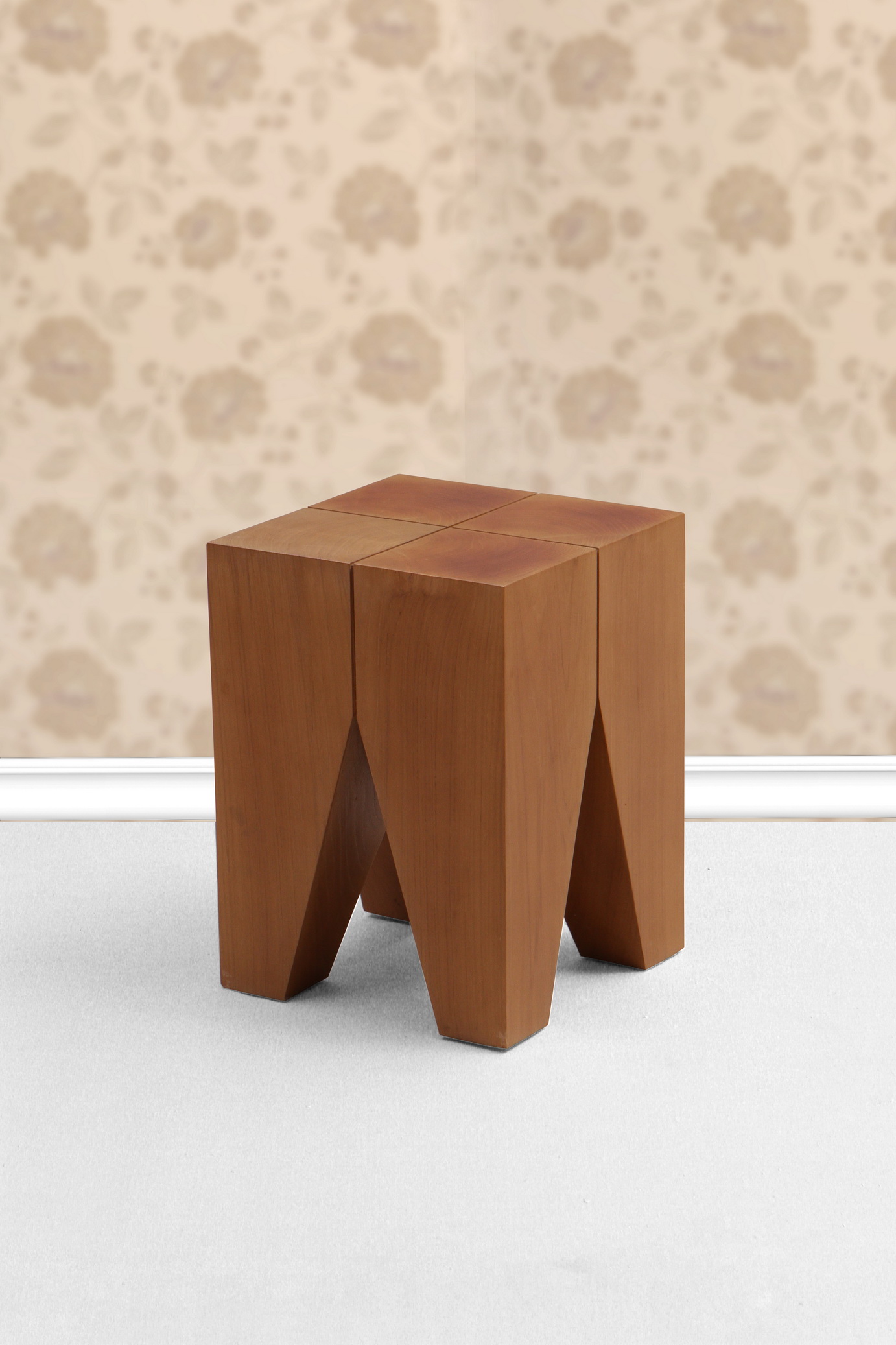 Classic Teak Accent Stool - Bali Round by Starwood Furniture