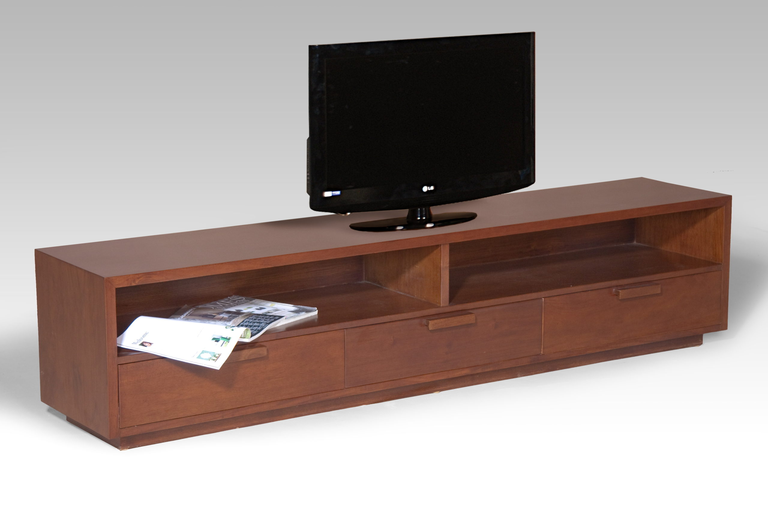 Modern Teak TV Console - Java Low – Premium Teak Furniture by Starwood - Image 1