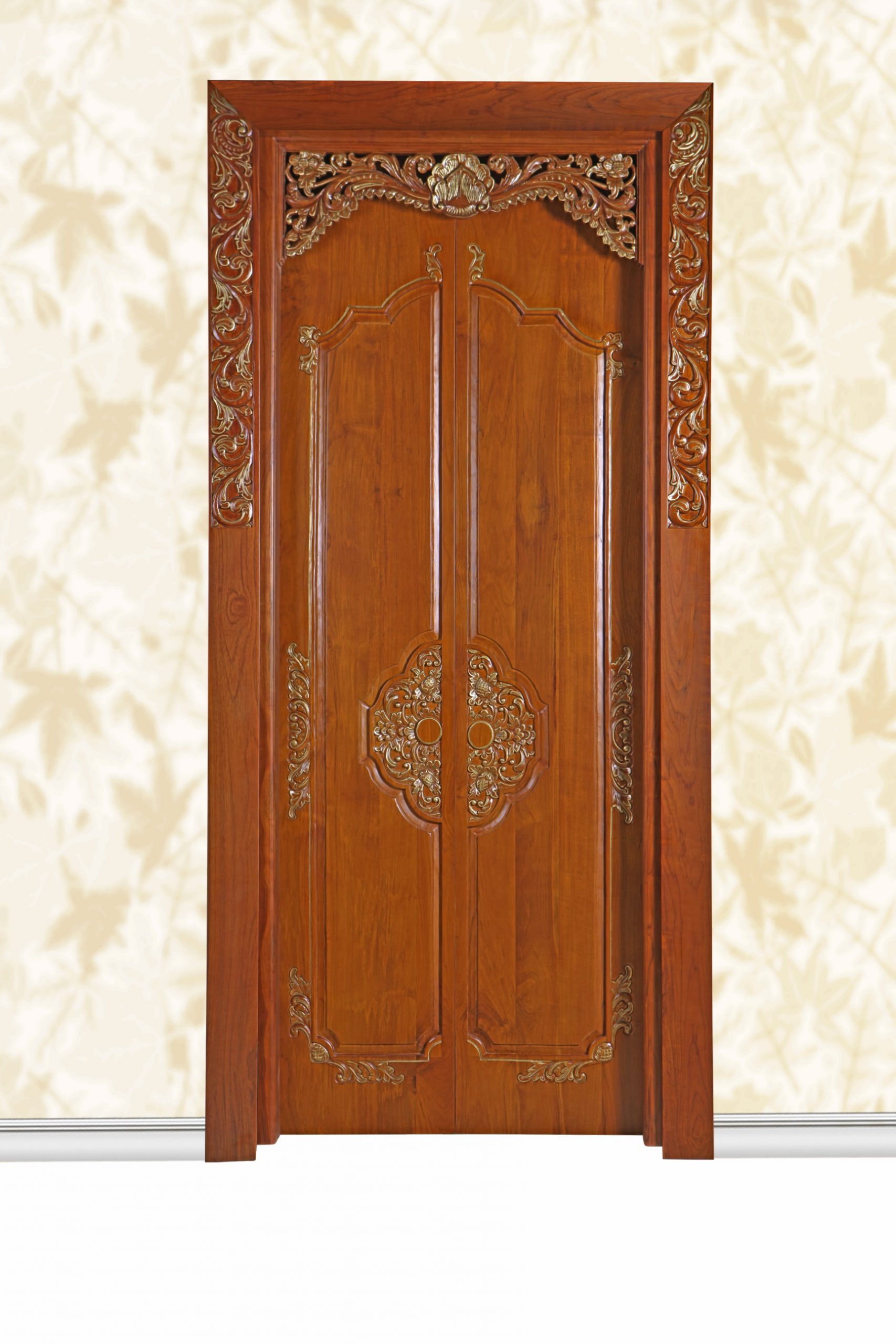 Handcrafted Carved Teak Wooden Door - Bali Carved by Starwood Furniture