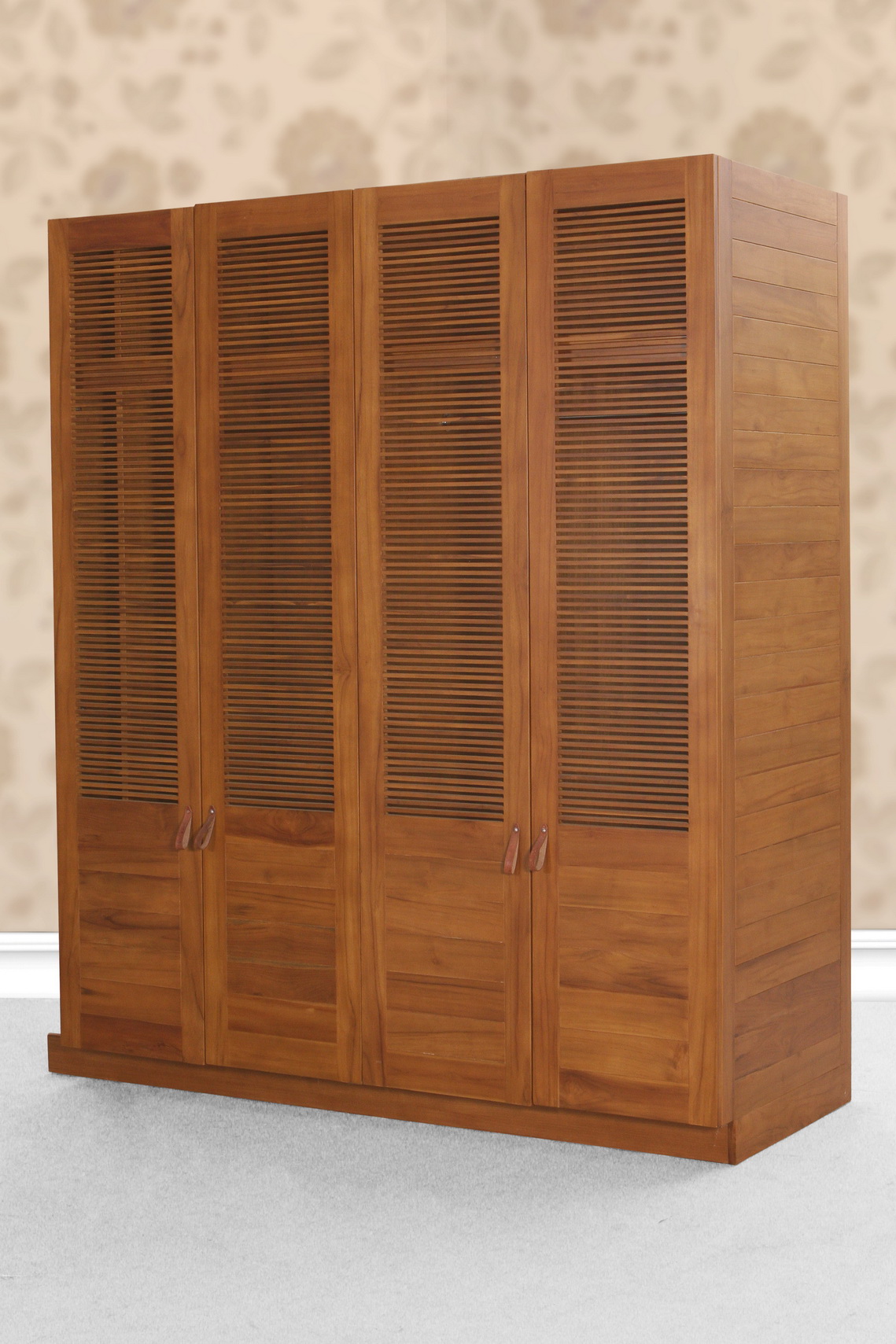 Rustic Teak Wardrobe - Lombok Sliding – Premium Teak Furniture by Starwood